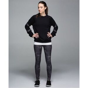 Lululemon Speed Tight II Leggings Full On Luxtreme Sequin Snake Slate Black 8